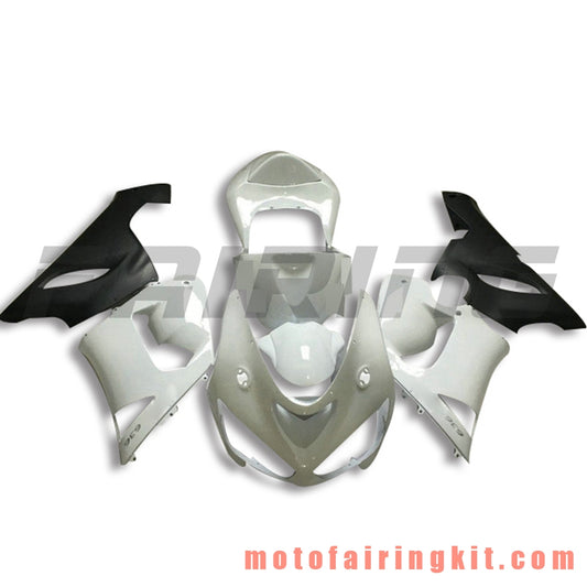 Kits de carenado aptos para ZX6R ZX-6R 636 2005 2006 ZX6R 636 05 06 Molde de inyección de plástico ABS Carrocería completa para motocicleta Marco de carrocería de posventa (blanco y negro) B068