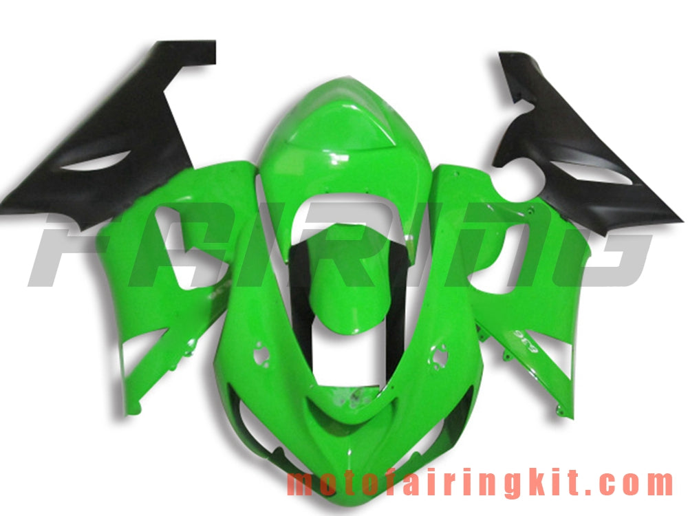 Fairing Kits Fit for ZX6R ZX-6R 636 2005 2006 ZX6R 636 05 06 Plastic ABS Injection Mold Complete Motorcycle Body Aftermarket Bodywork Frame (Green & Black) B069