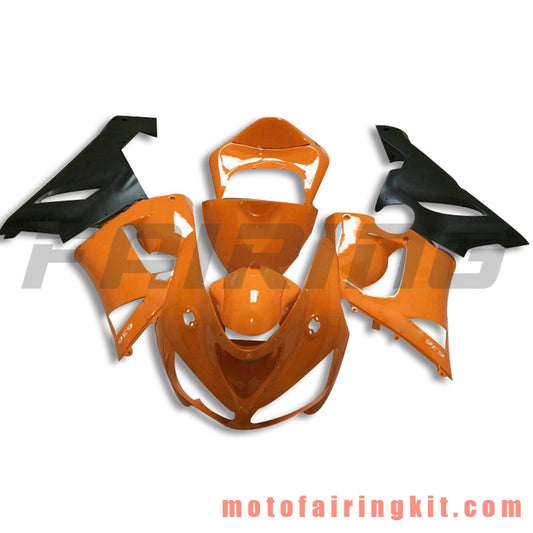 Fairing Kits Fit for ZX6R ZX-6R 636 2005 2006 ZX6R 636 05 06 Plastic ABS Injection Mold Complete Motorcycle Body Aftermarket Bodywork Frame (Orange & Black) B070