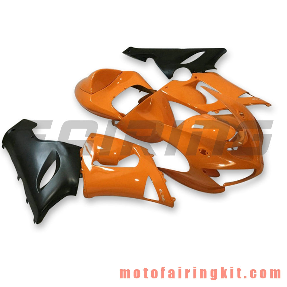 Fairing Kits Fit for ZX6R ZX-6R 636 2005 2006 ZX6R 636 05 06 Plastic ABS Injection Mold Complete Motorcycle Body Aftermarket Bodywork Frame (Orange & Black) B070