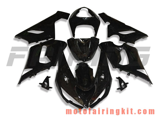 Kits de carenado aptos para ZX6R ZX-6R 636 2005 2006 ZX6R 636 05 06 Molde de inyección de plástico ABS Carrocería completa para motocicleta Marco de carrocería de posventa (negro) B074