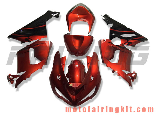 Fairing Kits Fit for ZX6R ZX-6R 636 2005 2006 ZX6R 636 05 06 Plastic ABS Injection Mold Complete Motorcycle Body Aftermarket Bodywork Frame (Orange & Black) B078