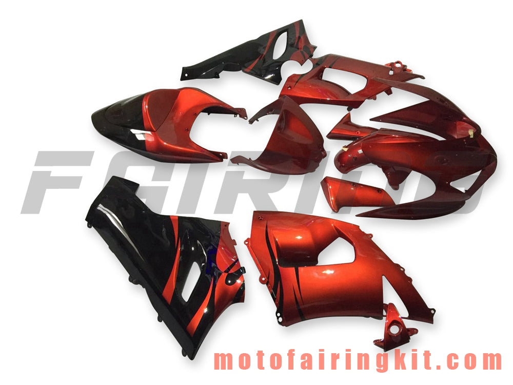 Fairing Kits Fit for ZX6R ZX-6R 636 2005 2006 ZX6R 636 05 06 Plastic ABS Injection Mold Complete Motorcycle Body Aftermarket Bodywork Frame (Orange & Black) B078