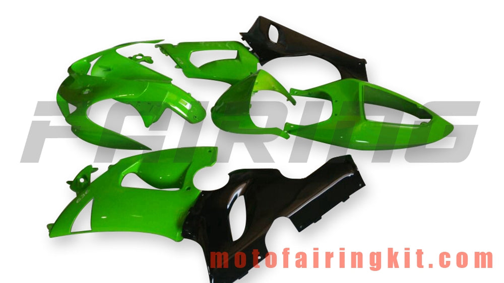 Fairing Kits Fit for ZX6R ZX-6R 636 2005 2006 ZX6R 636 05 06 Plastic ABS Injection Mold Complete Motorcycle Body Aftermarket Bodywork Frame (Green & Black) B079