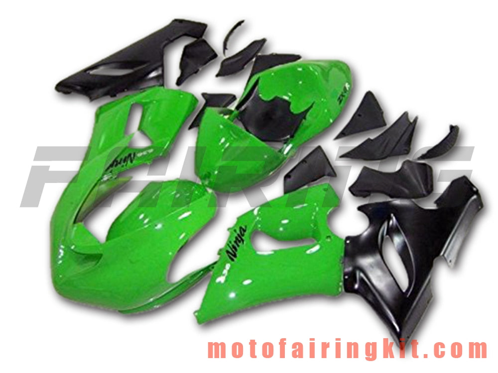 Fairing Kits Fit for ZX6R ZX-6R 636 2005 2006 ZX6R 636 05 06 Plastic ABS Injection Mold Complete Motorcycle Body Aftermarket Bodywork Frame (Green & Black) B080