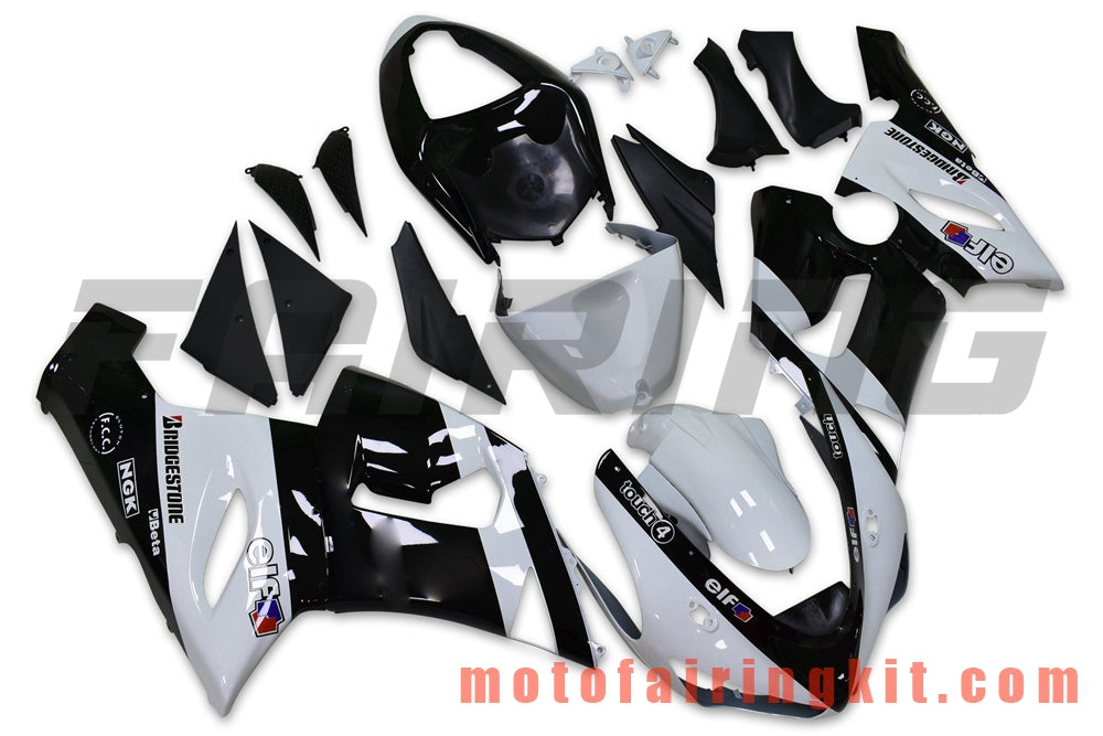 Fairing Kits Fit for ZX6R ZX-6R 636 2005 2006 ZX6R 636 05 06 Plastic ABS Injection Mold Complete Motorcycle Body Aftermarket Bodywork Frame (Black & White) B084