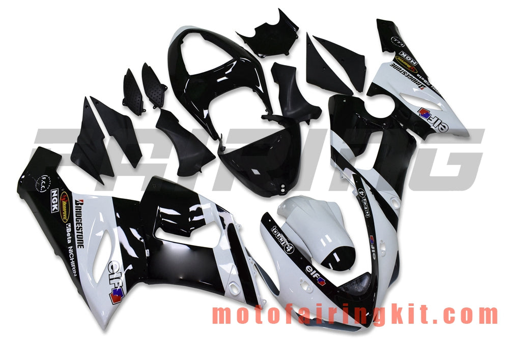 Kits de carenado aptos para ZX6R ZX-6R 636 2005 2006 ZX6R 636 05 06 Molde de inyección de plástico ABS Carrocería completa para motocicleta Marco de carrocería de posventa (negro y verde) B087