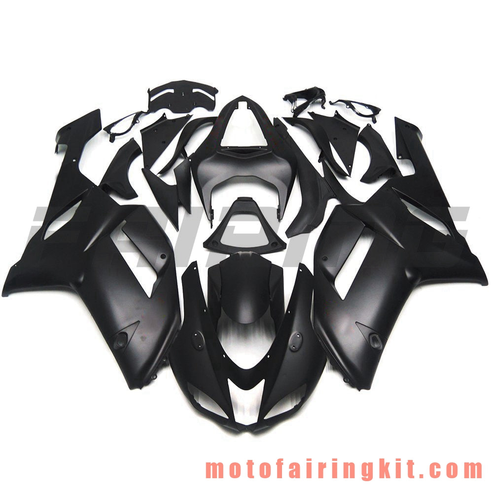 Kits de carenado aptos para ZX6R ZX-6R 636 2007 2008 ZX6R 636 07 08 Molde de inyección de plástico ABS Carrocería completa para motocicleta Marco de carrocería de posventa (negro) B001