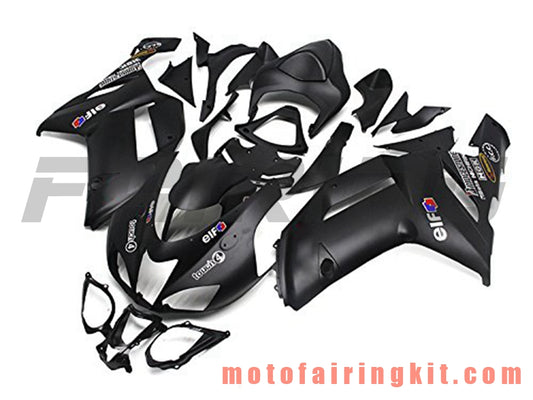 Kits de carenado aptos para ZX6R ZX-6R 636 2007 2008 ZX6R 636 07 08 Molde de inyección de plástico ABS Carrocería completa para motocicleta Marco de carrocería de posventa (negro) B008