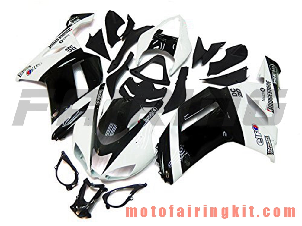 Fairing Kits Fit for ZX6R ZX-6R 636 2007 2008 ZX6R 636 07 08 Plastic ABS Injection Mold Complete Motorcycle Body Aftermarket Bodywork Frame (Black & White) B018