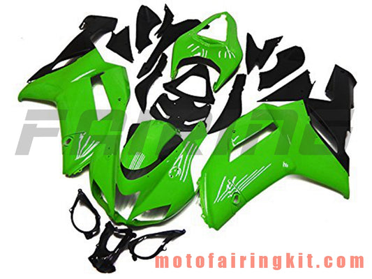 Kits de carenado aptos para ZX6R ZX-6R 636 2007 2008 ZX6R 636 07 08 Molde de inyección de plástico ABS Carrocería completa para motocicleta Marco de carrocería de posventa (verde y negro) B019