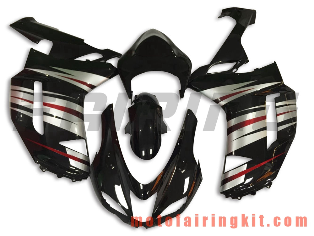 Kits de carenado aptos para ZX6R ZX-6R 636 2007 2008 ZX6R 636 07 08 Molde de inyección de plástico ABS Carrocería completa para motocicleta Marco de carrocería de posventa (negro) B025