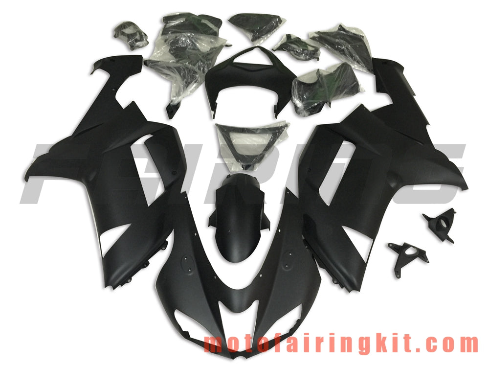 Fairing Kits Fit for ZX6R ZX-6R 636 2007 2008 ZX6R 636 07 08 Plastic ABS Injection Mold Complete Motorcycle Body Aftermarket Bodywork Frame (Black) B028