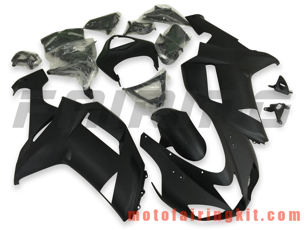 Kits de carenado aptos para ZX6R ZX-6R 636 2007 2008 ZX6R 636 07 08 Molde de inyección de plástico ABS Carrocería completa para motocicleta Marco de carrocería de posventa (negro) B028