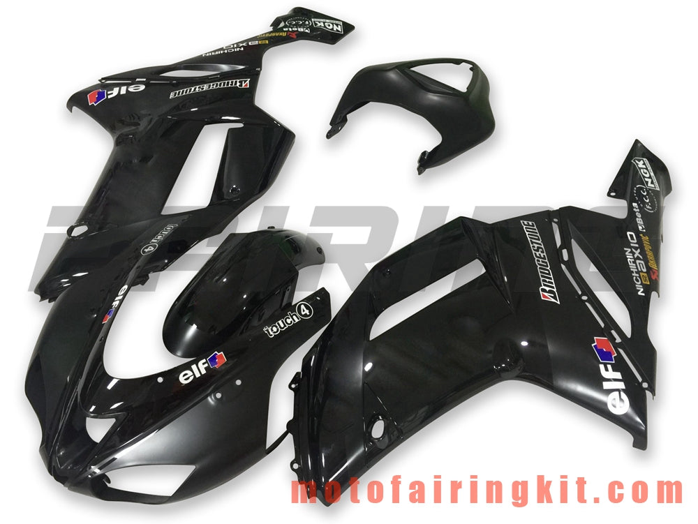 Kits de carenado aptos para ZX6R ZX-6R 636 2007 2008 ZX6R 636 07 08 Molde de inyección de plástico ABS Carrocería completa para motocicleta Marco de carrocería de posventa (negro) B029