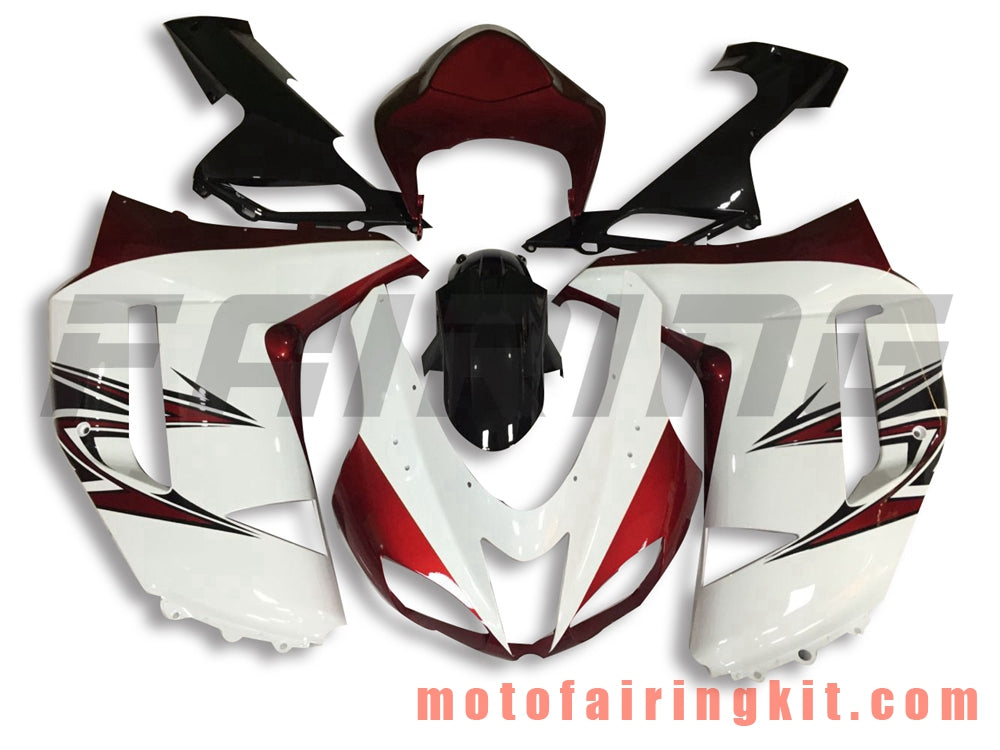 Fairing Kits Fit for ZX6R ZX-6R 636 2007 2008 ZX6R 636 07 08 Plastic ABS Injection Mold Complete Motorcycle Body Aftermarket Bodywork Frame (White & Orange) B030