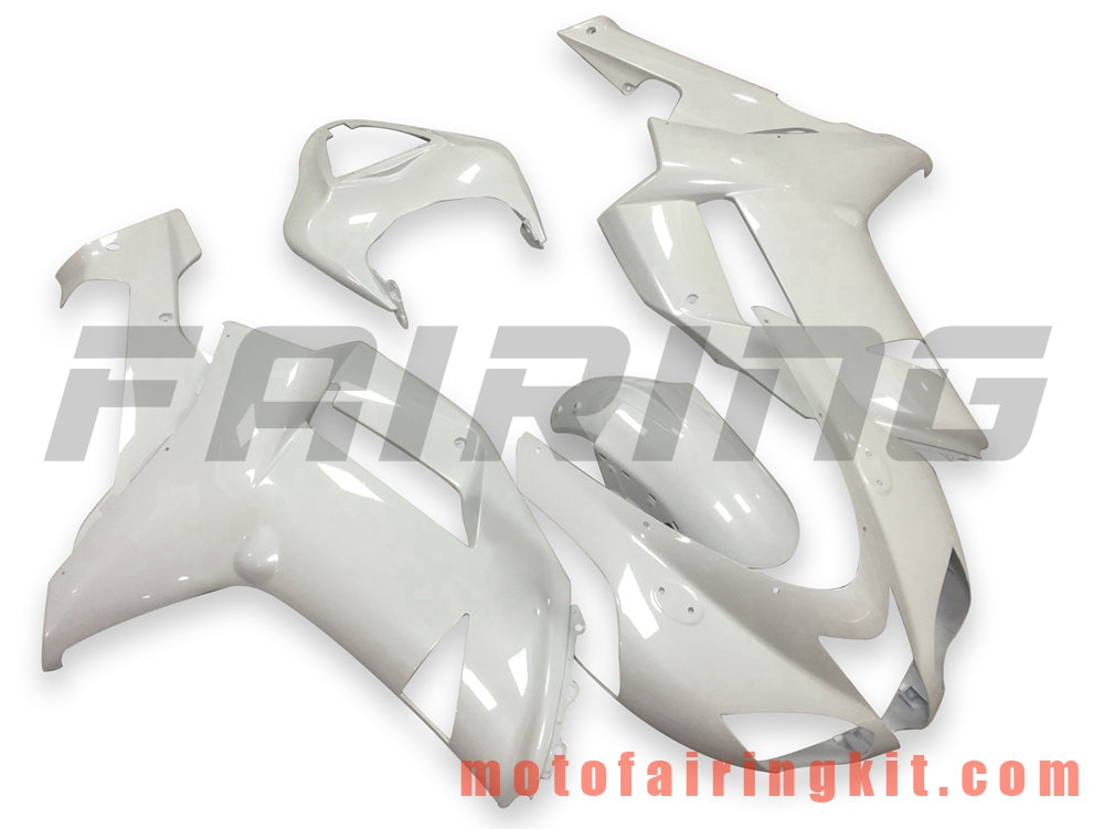 Fairing Kits Fit for ZX6R ZX-6R 636 2007 2008 ZX6R 636 07 08 Plastic ABS Injection Mold Complete Motorcycle Body Aftermarket Bodywork Frame (White) B031