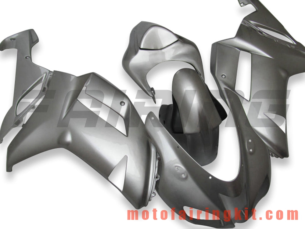 Fairing Kits Fit for ZX6R ZX-6R 636 2007 2008 ZX6R 636 07 08 Plastic ABS Injection Mold Complete Motorcycle Body Aftermarket Bodywork Frame (Silver) B032