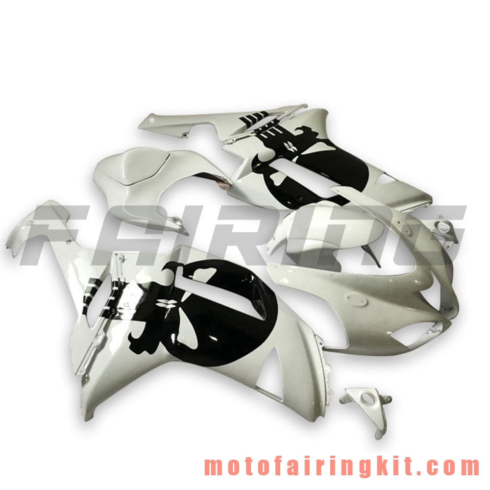 Fairing Kits Fit for ZX6R ZX-6R 636 2007 2008 ZX6R 636 07 08 Plastic ABS Injection Mold Complete Motorcycle Body Aftermarket Bodywork Frame (White & Black) B033