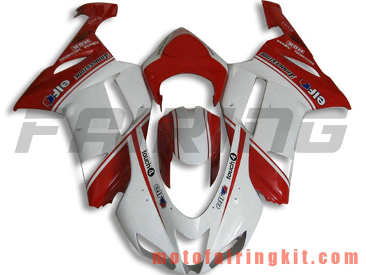 Kits de carenado aptos para ZX6R ZX-6R 636 2007 2008 ZX6R 636 07 08 Molde de inyección de plástico ABS Carrocería completa para motocicleta Marco de carrocería de posventa (blanco y rojo) B034