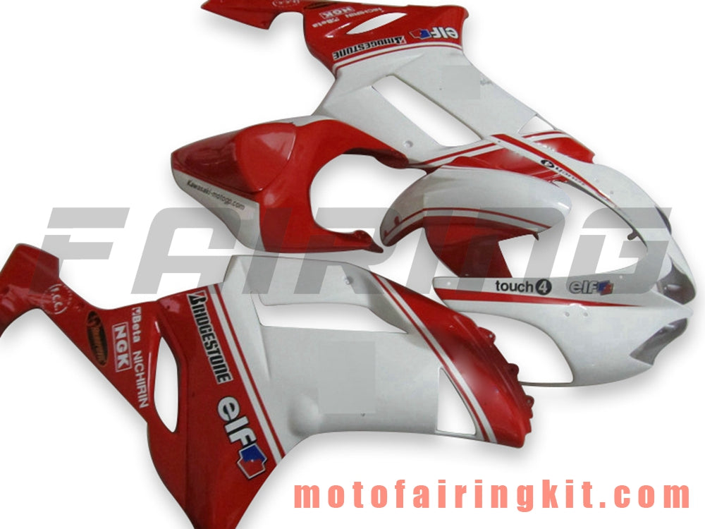 Fairing Kits Fit for ZX6R ZX-6R 636 2007 2008 ZX6R 636 07 08 Plastic ABS Injection Mold Complete Motorcycle Body Aftermarket Bodywork Frame (White & Red) B034