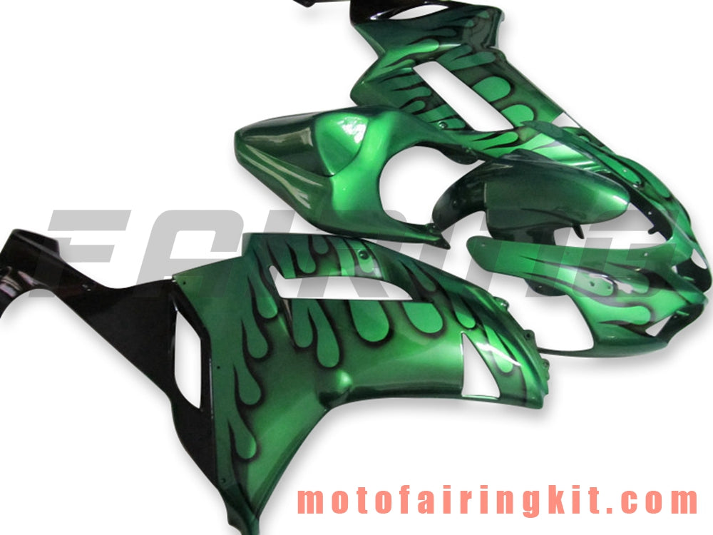 Fairing Kits Fit for ZX6R ZX-6R 636 2007 2008 ZX6R 636 07 08 Plastic ABS Injection Mold Complete Motorcycle Body Aftermarket Bodywork Frame (Green & Black) B035