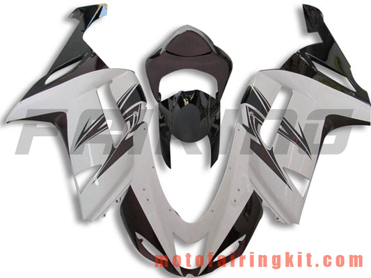 Fairing Kits Fit for ZX6R ZX-6R 636 2007 2008 ZX6R 636 07 08 Plastic ABS Injection Mold Complete Motorcycle Body Aftermarket Bodywork Frame (White & Black) B037