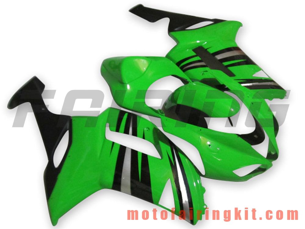 Fairing Kits Fit for ZX6R ZX-6R 636 2007 2008 ZX6R 636 07 08 Plastic ABS Injection Mold Complete Motorcycle Body Aftermarket Bodywork Frame (Green & Black) B039