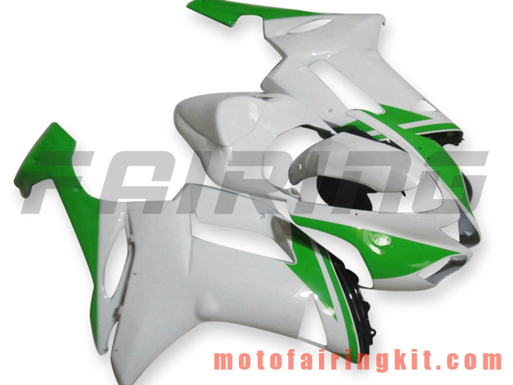 Fairing Kits Fit for ZX6R ZX-6R 636 2007 2008 ZX6R 636 07 08 Plastic ABS Injection Mold Complete Motorcycle Body Aftermarket Bodywork Frame (Green & White) B040