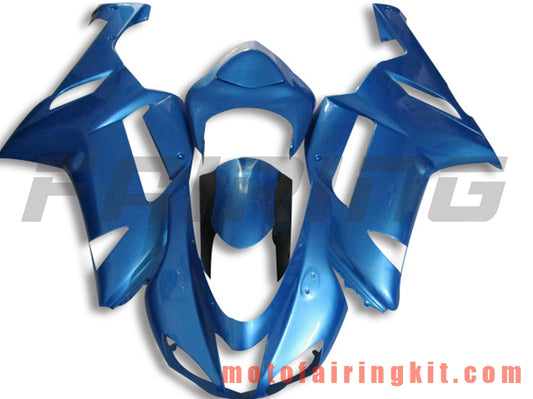 Kits de carenado aptos para ZX6R ZX-6R 636 2007 2008 ZX6R 636 07 08 Molde de inyección de plástico ABS Carrocería completa para motocicleta Marco de carrocería de posventa (azul) B041