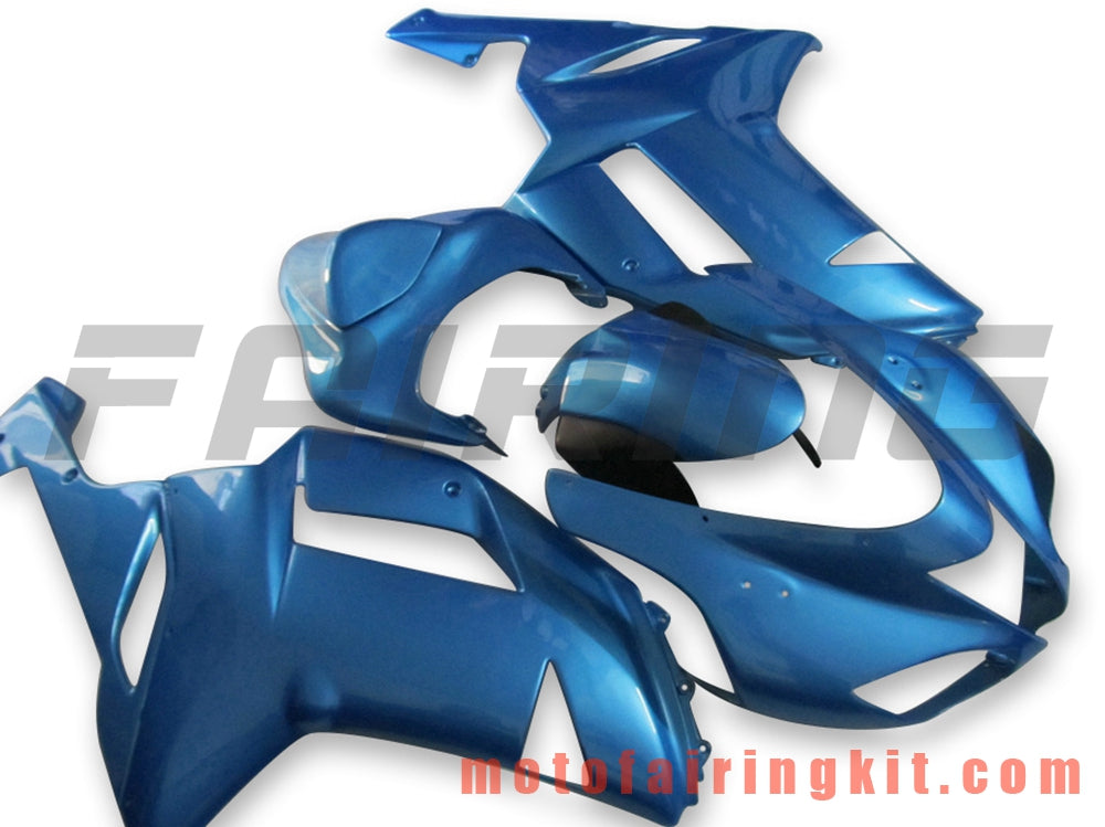 Fairing Kits Fit for ZX6R ZX-6R 636 2007 2008 ZX6R 636 07 08 Plastic ABS Injection Mold Complete Motorcycle Body Aftermarket Bodywork Frame (Blue) B041