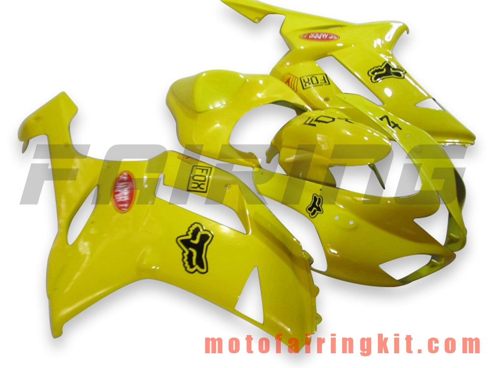 Fairing Kits Fit for ZX6R ZX-6R 636 2007 2008 ZX6R 636 07 08 Plastic ABS Injection Mold Complete Motorcycle Body Aftermarket Bodywork Frame (Yellow) B048