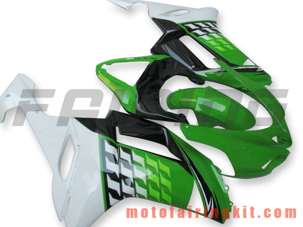 Fairing Kits Fit for ZX6R ZX-6R 636 2007 2008 ZX6R 636 07 08 Plastic ABS Injection Mold Complete Motorcycle Body Aftermarket Bodywork Frame (Green & White) B049