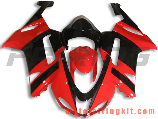 Kits de carenado aptos para ZX6R ZX-6R 636 2007 2008 ZX6R 636 07 08 Molde de inyección de plástico ABS Carrocería completa para motocicleta Marco de carrocería de posventa (rojo y negro) B050