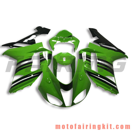 Kits de carenado aptos para ZX6R ZX-6R 636 2007 2008 ZX6R 636 07 08 Molde de inyección de plástico ABS Carrocería completa para motocicleta Marco de carrocería de posventa (verde y negro) B051