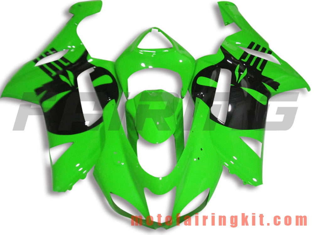 Fairing Kits Fit for ZX6R ZX-6R 636 2007 2008 ZX6R 636 07 08 Plastic ABS Injection Mold Complete Motorcycle Body Aftermarket Bodywork Frame (Green & Black) B052