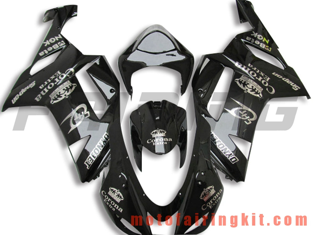 Fairing Kits Fit for ZX6R ZX-6R 636 2007 2008 ZX6R 636 07 08 Plastic ABS Injection Mold Complete Motorcycle Body Aftermarket Bodywork Frame (Black) B054