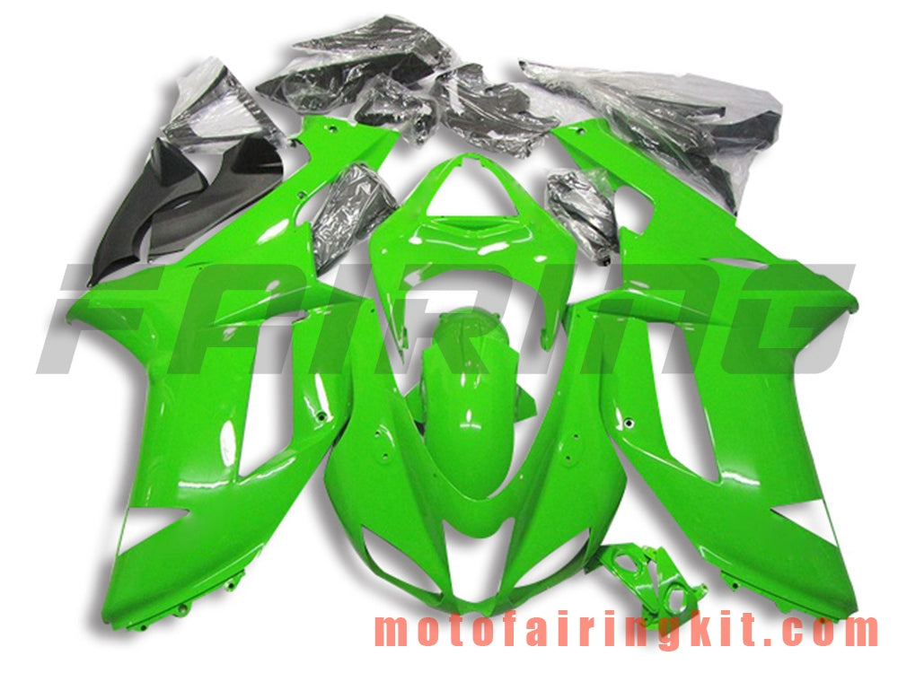 Kits de carenado aptos para ZX6R ZX-6R 636 2007 2008 ZX6R 636 07 08 Molde de inyección de plástico ABS Carrocería completa para motocicleta Carrocería del mercado de accesorios Marco (verde) B058