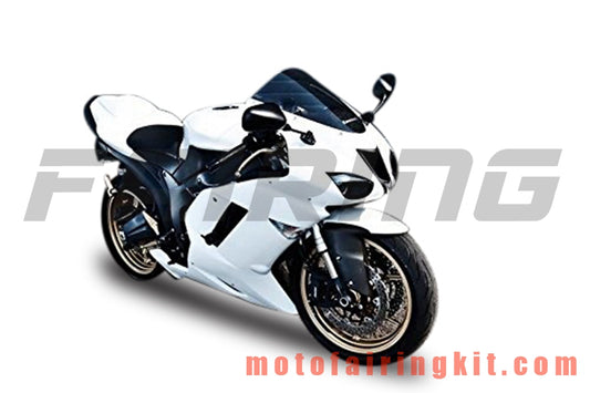 Fairing Kits Fit for ZX6R ZX-6R 636 2007 2008 ZX6R 636 07 08 Plastic ABS Injection Mold Complete Motorcycle Body Aftermarket Bodywork Frame (White) B070