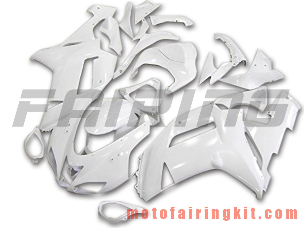 Fairing Kits Fit for ZX6R ZX-6R 636 2007 2008 ZX6R 636 07 08 Plastic ABS Injection Mold Complete Motorcycle Body Aftermarket Bodywork Frame (White) B070