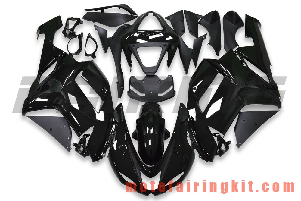 Kits de carenado aptos para ZX6R ZX-6R 636 2007 2008 ZX6R 636 07 08 Molde de inyección de plástico ABS Carrocería completa para motocicleta Marco de carrocería de posventa (negro) B073