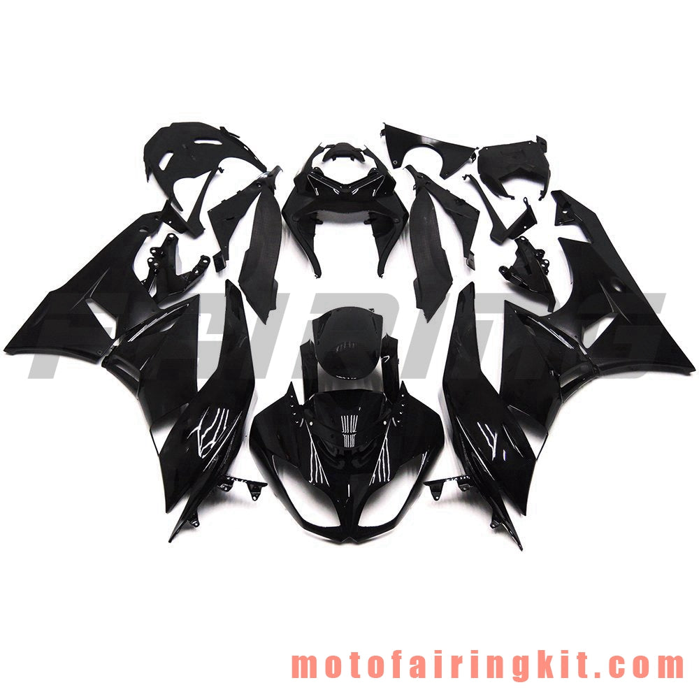 Fairing Kits Fit for ZX6R ZX-6R 636 2009 2010 2011 2012 09 10 11 12 Plastic ABS Injection Mold Complete Motorcycle Body Aftermarket Bodywork Frame (Black) B002