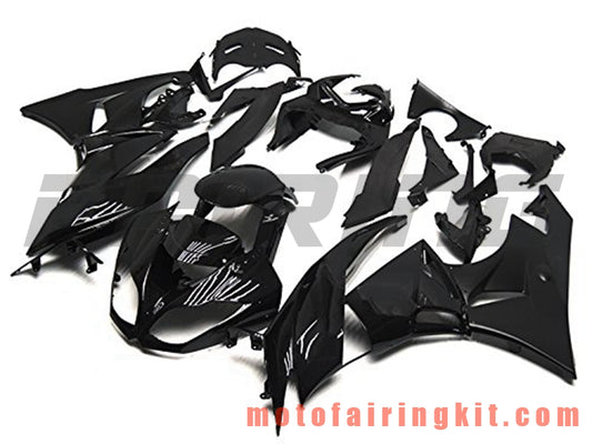 Fairing Kits Fit for ZX6R ZX-6R 636 2009 2010 2011 2012 09 10 11 12 Plastic ABS Injection Mold Complete Motorcycle Body Aftermarket Bodywork Frame (Black) B002