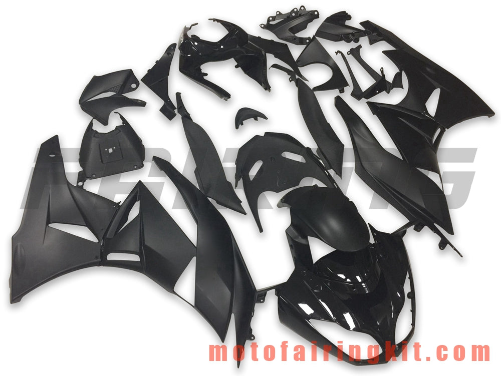 Kits de carenado aptos para ZX6R ZX-6R 636 2009 2010 2011 2012 09 10 11 12 Molde de inyección de plástico ABS Carrocería completa para motocicleta Marco de carrocería de posventa (negro) B010