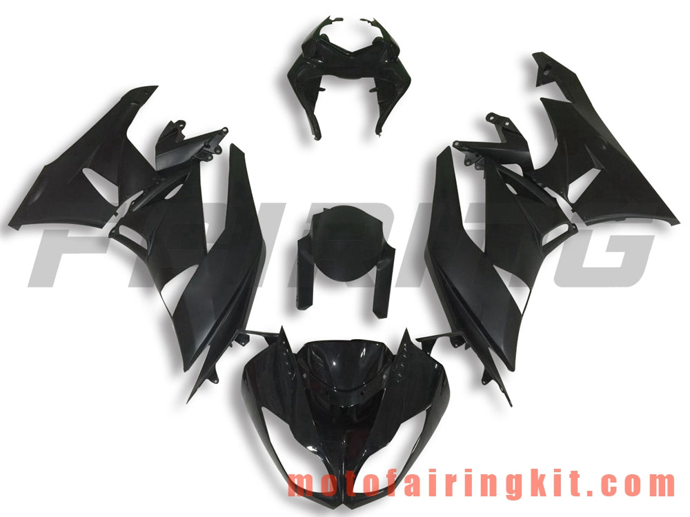 Fairing Kits Fit for ZX6R ZX-6R 636 2009 2010 2011 2012 09 10 11 12 Plastic ABS Injection Mold Complete Motorcycle Body Aftermarket Bodywork Frame (Black) B011