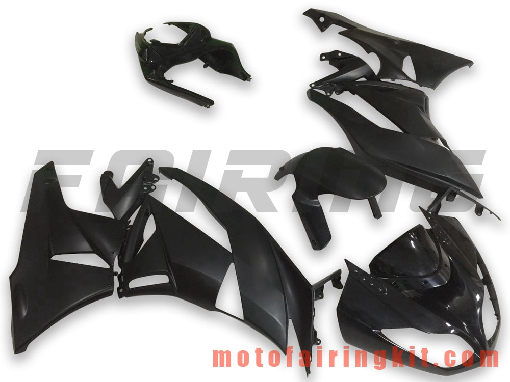 Fairing Kits Fit for ZX6R ZX-6R 636 2009 2010 2011 2012 09 10 11 12 Plastic ABS Injection Mold Complete Motorcycle Body Aftermarket Bodywork Frame (Black) B011