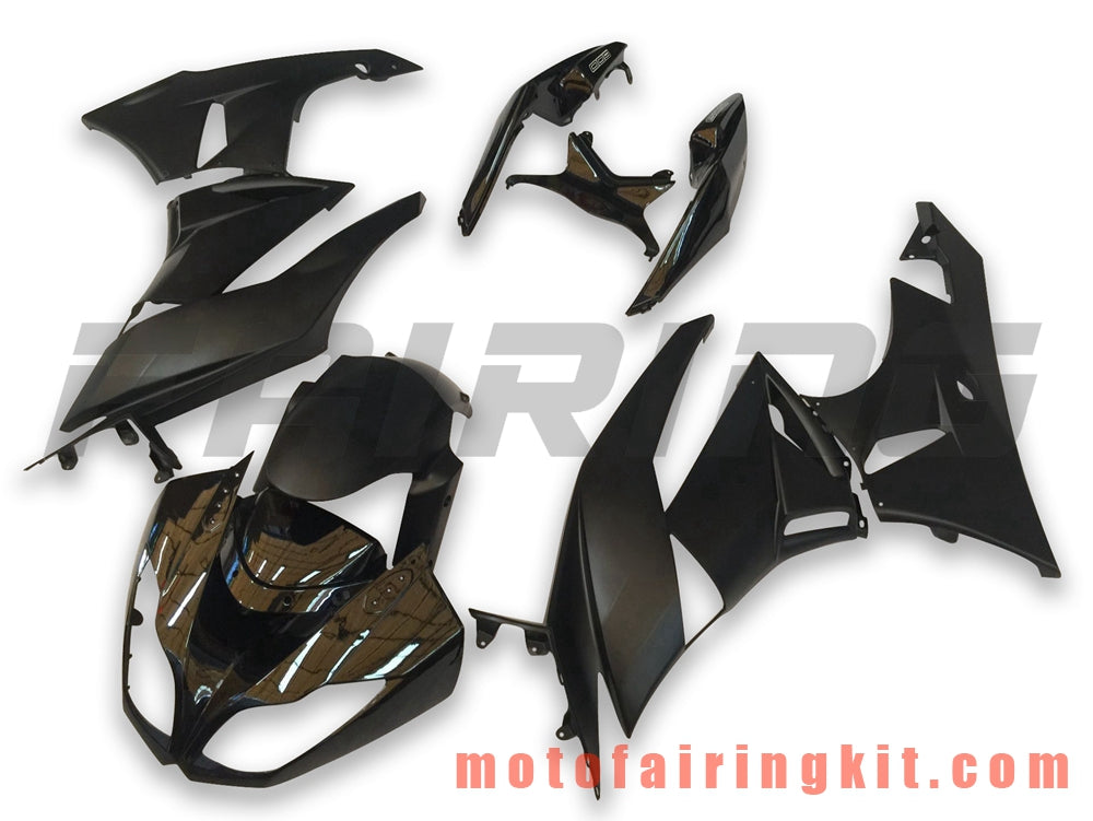 Kits de carenado aptos para ZX6R ZX-6R 636 2009 2010 2011 2012 09 10 11 12 Molde de inyección de plástico ABS Carrocería completa para motocicleta Carrocería del mercado de accesorios Marco (negro) B012