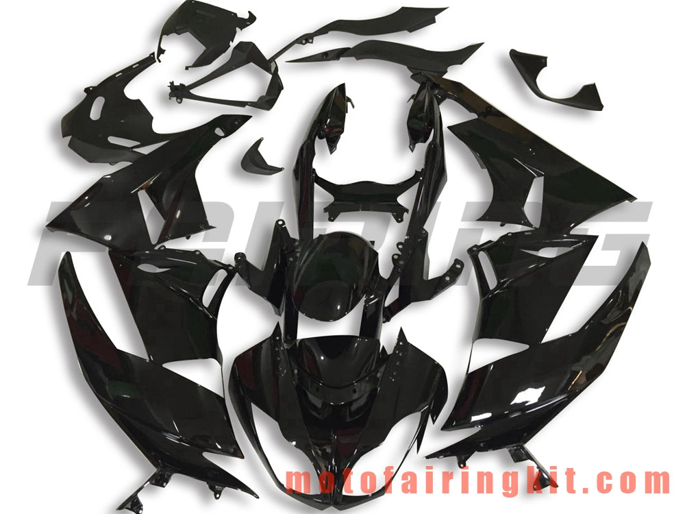 Fairing Kits Fit for ZX6R ZX-6R 636 2009 2010 2011 2012 09 10 11 12 Plastic ABS Injection Mold Complete Motorcycle Body Aftermarket Bodywork Frame (Black) B013