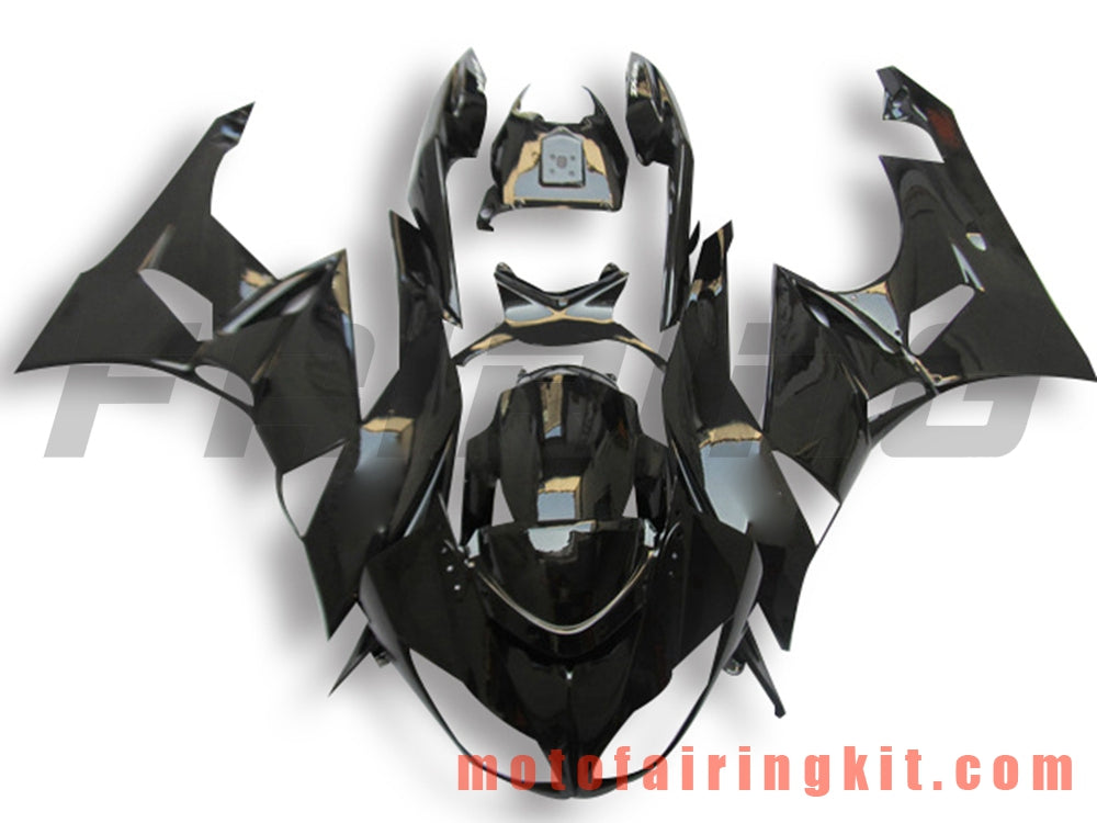 Fairing Kits Fit for ZX6R ZX-6R 636 2009 2010 2011 2012 09 10 11 12 Plastic ABS Injection Mold Complete Motorcycle Body Aftermarket Bodywork Frame (Black) B016