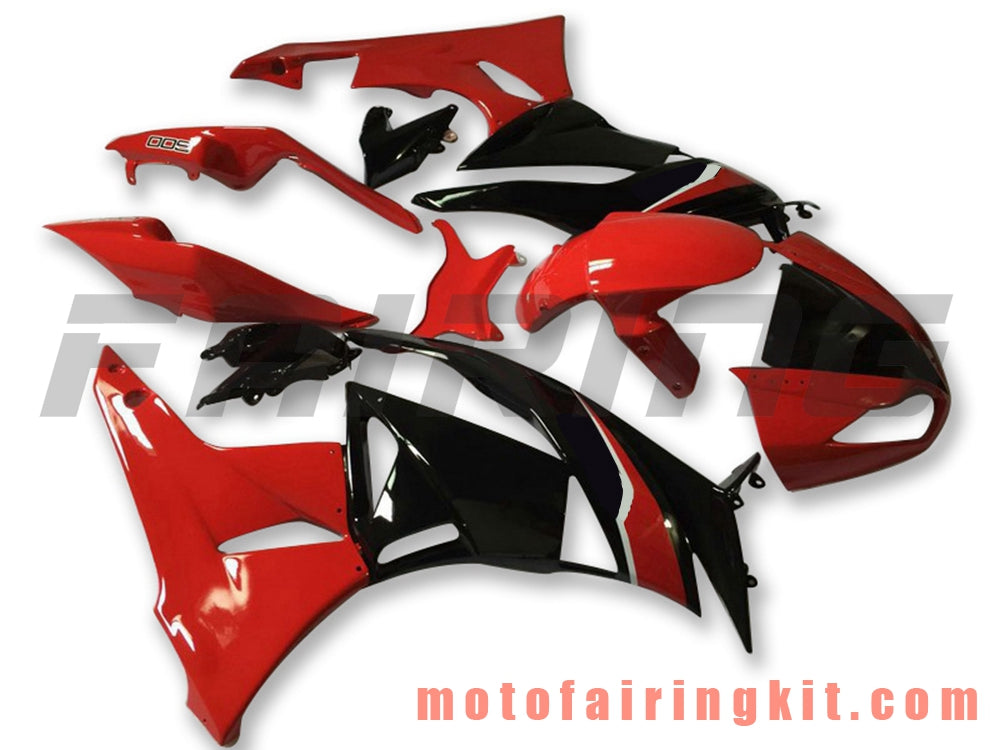 Fairing Kits Fit for ZX6R ZX-6R 636 2009 2010 2011 2012 09 10 11 12 Plastic ABS Injection Mold Complete Motorcycle Body Aftermarket Bodywork Frame (Red & Black) B019